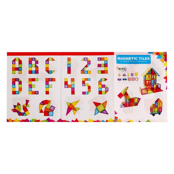 Конструктор магнитный «Магический магнит», 56 деталей 53665