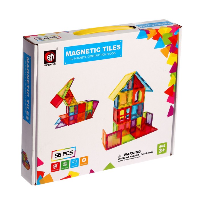Конструктор магнитный «Магический магнит», 56 деталей 53665