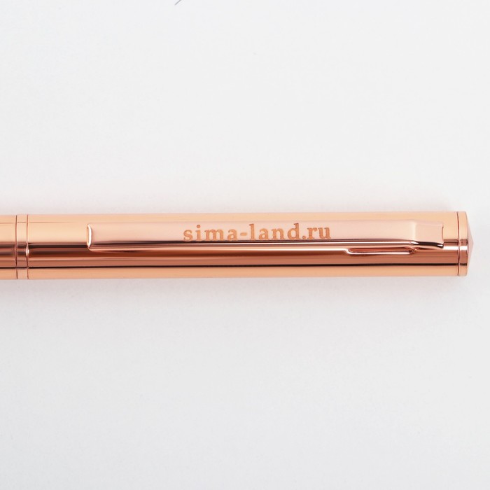 Подарочный набор ручка розовое золото и кожзам чехол «С 8 марта» - фото 1907423580