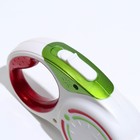 Рулетка "Гонка", 3 м, вес животного до 15 кг, бело-красно-зелёная - фото 24440195