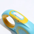 Рулетка "Гонка", 5 м, вес животного до 25 кг, жёлто-голубая - Фото 5