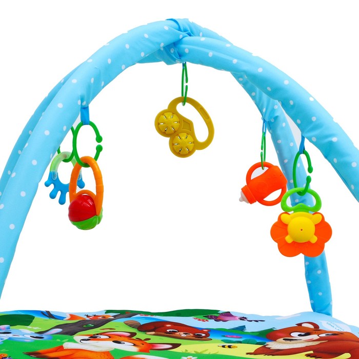 Развивающий коврик «Лесные зверята», с дугами 53674