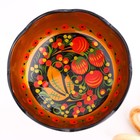 Конфетница на ножке «Земляничка», резная, дерево, хохлома - Фото 3