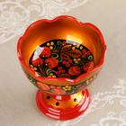 Конфетница на ножке «Земляничка», резная, дерево, хохлома - Фото 6