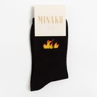 Носки MINAKU «Fire», цвет чёрный, размер 40-41 (27 см) - Фото 3