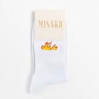 Носки MINAKU «Fire», цвет белый, размер 36-37 (23 см) - Фото 3