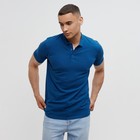 Футболка поло мужская MINAKU: Basic line, размер 42, синяя - Фото 6