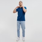 Футболка поло мужская MINAKU REGULAR FIT: синяя, р-р 44 - Фото 5