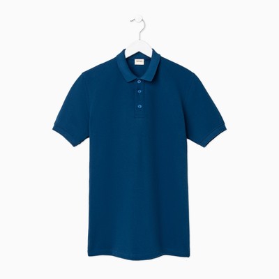 Футболка поло мужская MINAKU REGULAR FIT: синяя, р-р 46