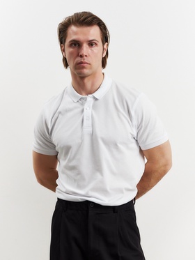 Футболка (поло) мужская MINAKU: Basic line цвет белый, р-р 42