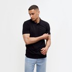Футболка поло мужская MINAKU REGULAR FIT: чёрная, р-р 44 - Фото 4