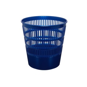 Корзина для бумаг и мусора ErichKrause Classic, 12 литров, сетчатая, пластиковая, синяя