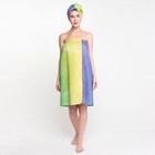 Набор для сауны Экономь и Я "Радуга" (полотенце-парео + чалма) 100%хл, 200 г/м2 7674446