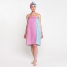 Набор для сауны Экономь и Я "Малибу" (полотенце-парео + чалма) 100%хл, 200 г/м2 - фото 25270393