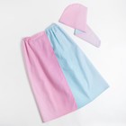 Набор для сауны Экономь и Я "Малибу" (полотенце-парео + чалма) 100%хл, 200 г/м2 - фото 25270399