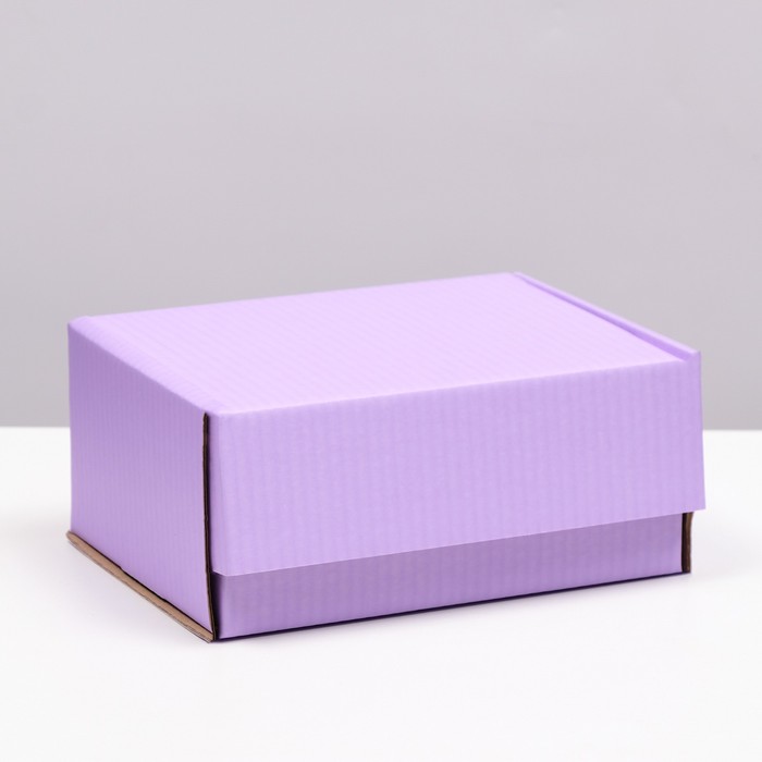 Коробка самосборная, лаванда, 22 х 16,5 х 10 см - Фото 1
