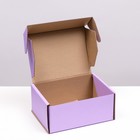 Коробка самосборная, лаванда, 22 х 16,5 х 10 см - Фото 3