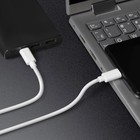 Кабель Windigo, microUSB - USB, 2 А, зарядка + передача данных, TPE оплетка, 1 м, белый - Фото 2