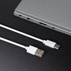 Кабель Windigo, Type-C - USB, 2 А, зарядка + передача данных, TPE оплетка, 1 м, белый - фото 7783317