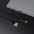 Кабель Windigo, Type-C - USB, 2 А, зарядка + передача данных, TPE оплетка, 1 м, черный - фото 7783323