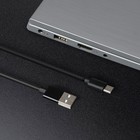 Кабель Windigo, Type-C - USB, 2 А, зарядка + передача данных, TPE оплетка, 1 м, чёрный - Фото 3