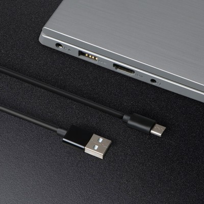 Кабель Windigo, Type-C - USB, 2 А, зарядка + передача данных, TPE оплетка, 1 м, чёрный