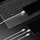 Кабель Windigo, 3 в 1, microUSB/Lightning/Type-C - USB, 2 А, PVC оплетка, 1 м, белый - Фото 2