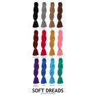 SOFT DREADS Канекалон однотонный, гофрированный, 60 см, 100 гр, цвет бордовый(#RD900) - Фото 4