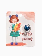 Брошь «Школа» глобус, цвет синий в серебре - Фото 5