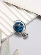 Брошь «Школа» глобус, цвет синий в серебре - Фото 2