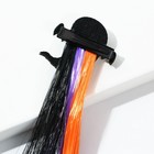 Цветная прядь для волос на заколке «Котик-приведение», длина 40 см - Фото 4
