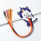Цветная прядь для волос на заколке «Котик-приведение», длина 40 см - фото 6581483