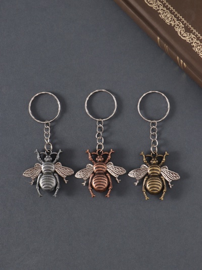 Брелок металл "Пчела" МИКС 4х3,5 см