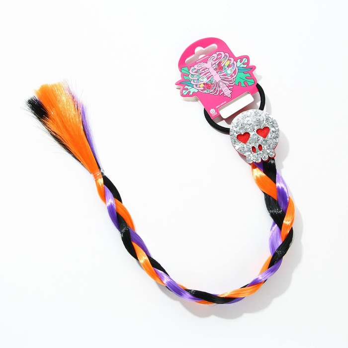 Цветная прядь-косичка на резинке «Расцветай изнутри», 40 см. 27423