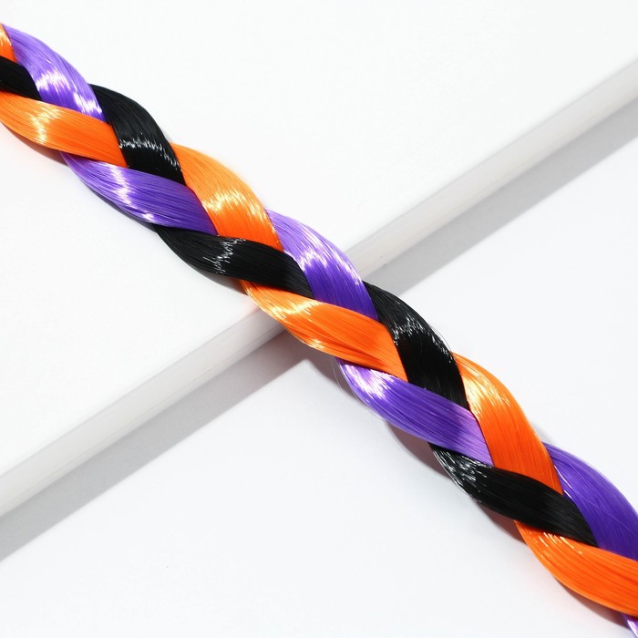 Цветная прядь-косичка на резинке «Самая красивая ведьмочка», 40 см. 27424