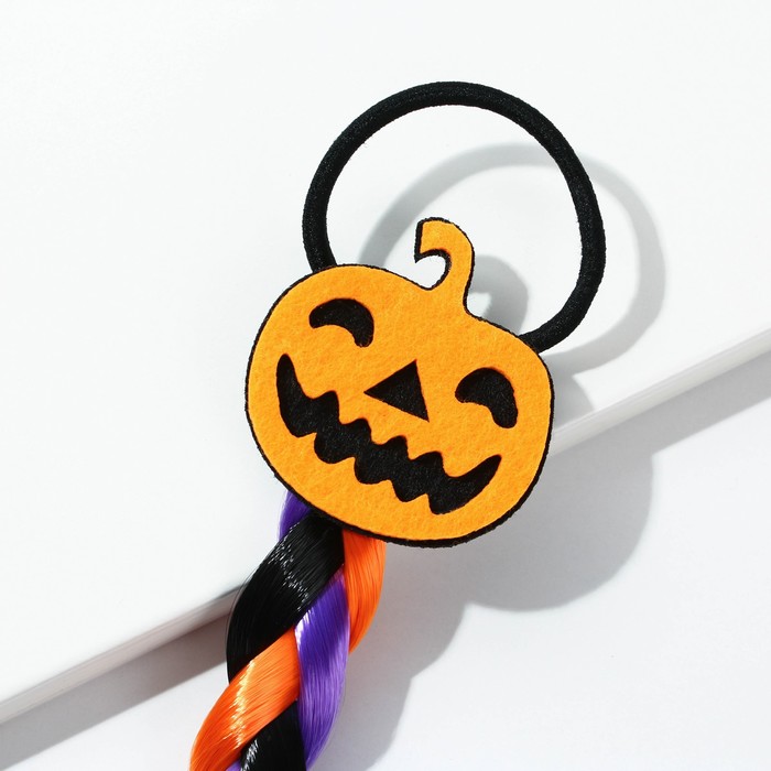 Цветная прядь-косичка на резинке «Самая красивая ведьмочка», 40 см. 27424