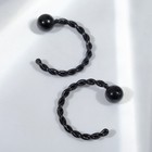 Пирсинг «Кольцо» кручёное, d=0,8 см, пара, цвет чёрный - фото 6581520