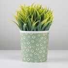 Кашпо для цветов «Ромашки», 1.6 л, d=14 см, h=14 см, пластиковое 7415876 - фото 319941074