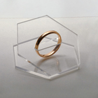 Подставка под кольцо «Многоугольник» 5,5×4,5, оргстекло 2 мм, В ЗАЩИТНОЙ ПЛЁНКЕ, цвет прозрачный - Фото 2