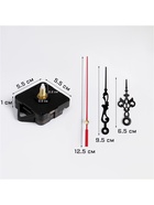 Часовой механизм со стрелками «Соломон-1», плавный ход, шток 22 мм, стрелки 60/88/90 мм - Фото 2