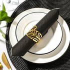 Кольцо для салфетки «Лист», 4.5×4.5×5 см, железо, золотистое - Фото 2