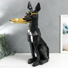 Сувенир полистоун подставка 3D "Чёрный пёс в очках" d=26 см 77х26х20 см - Фото 2