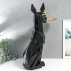 Сувенир полистоун подставка 3D "Чёрный пёс в очках" d=26 см 77х26х20 см - Фото 4