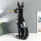 Сувенир полистоун подставка 3D "Чёрный пёс в очках" d=26 см 77х26х20 см - Фото 5