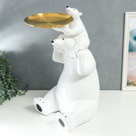 {{photo.Alt || photo.Description || 'Сувенир полистоун подставка &quot;Белый медвежонок на шее у папы&quot; d=26 см 70х37х33 см'}}