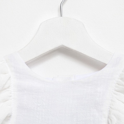 Платье для девочки MINAKU: Cotton Collection с крылышками, белое, рост 134 см