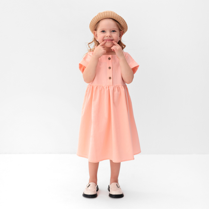 Платье для девочки MINAKU: Cotton Collection цвет светло-розовый, рост 116