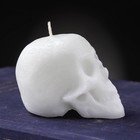 Декоративная свеча ритуальная «Череп», 6 см, белый - Фото 2