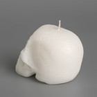 Свеча фигурная ритуальная "Череп", 6 см, белый - фото 8682467