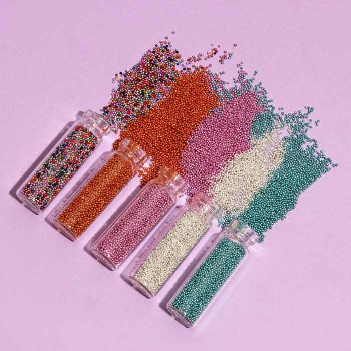 Бульонки для декора, 12 бутылочек, в картонной коробке, разноцветные 27443